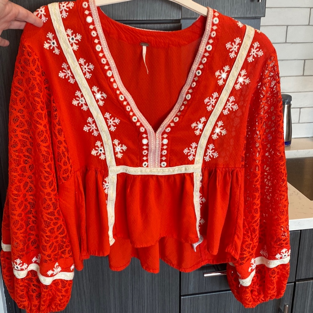 Free People Detailed Blouse